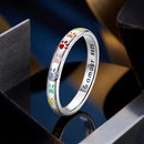 925 Sterling Silver Enamel Oxidized Silver Ring Size 6.0-1