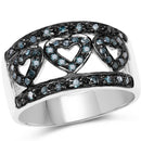 0.32 Carat Genuine Blue Diamond .925 Sterling Silver Ring-1