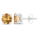 2.00 Carat Genuine Citrine .925 Sterling Silver Earrings-2