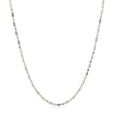 14k White Gold Diamond-Cut Alternating Bead Chain 1.5mm-2