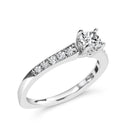 14K White Gold Diamond 1/2 Cttw Princess Cut Diamond Engagement Ring (G-H Color, VS2-SI1 Clarity) - Size 7-8