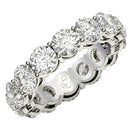 Round Cut Lab Grown Diamond Eternity Ring in 14k White Gold (6 cttw FG/VS2)-1
