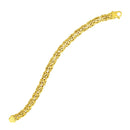 14k Yellow Gold Byzantine Link Stylish Bracelet-1