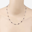 8.10 Carat Genuine Garnet .925 Sterling Silver Necklace-4