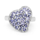 1.63 Carat Genuine Tanzanite .925 Sterling Silver Ring-3