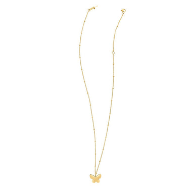 14k Yellow Gold Ppillon Butterfly Necklace - 0