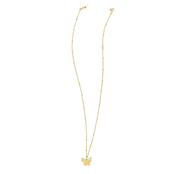 14k Yellow Gold Ppillon Butterfly Necklace