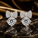 925 Sterling Silver Earrings with CZ and White Gold Plating for Women-1