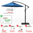 10ft Cantilever Hanging Umbrella 8 Rib Replacement Canopy Capri Blue Olefin-5
