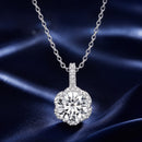 925 Sterling Silver Moissanite Pendant Necklace for Women - 45cm-1