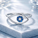 925 Sterling Silver Oxidized Ring with Pavé Setting CZ, 0.9*1.6 cm for Women-2