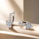 925 Sterling Silver Oxidized Earrings with CZ for Women - 1.7x0.7cm-2