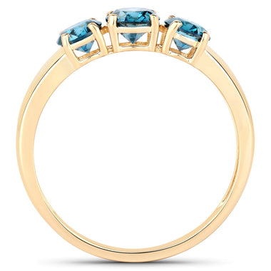 1.03 Carat Genuine Blue Diamond 14K Yellow Gold Ring - 0