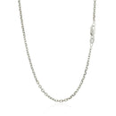 14k White Gold Diamond Cut Cable Link Chain 1.8mm-3