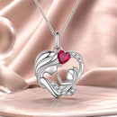 925 Sterling Silver Necklace with Pavé Setting CZ, 25x19mm Pendant, 400mm-450mm Length for Women-1