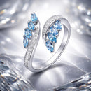 925 Sterling Silver Plated Platinum Pavé CZ Ring for Women-1