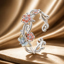 925 Sterling Silver Enamel Pavé Setting Ring for Women-1