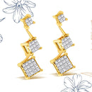 14K Yellow Gold 1 cttw Princess Cut Diamond Earrings (H-I, SI1-SI2)-1