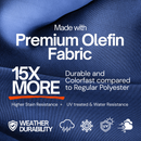 11ft Cantilever Hanging Umbrella 8 Rib Replacement Canopy Navy Olefin-2