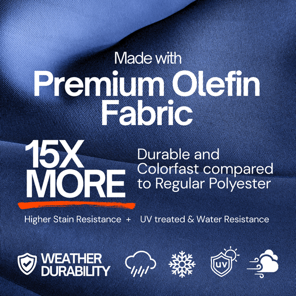 11ft Cantilever Hanging Umbrella 8 Rib Replacement Canopy Navy Olefin