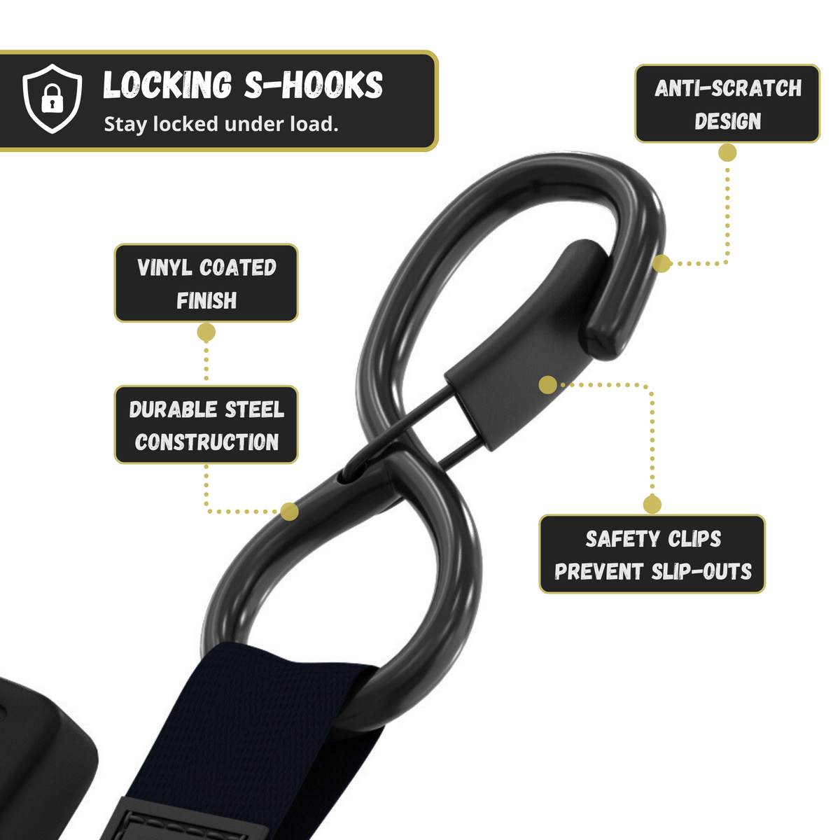 Retractable Ratchet Straps - 1