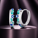 925 Sterling Silver Earrings with Pavé Setting and White Gold Plating for Women-1