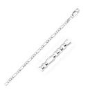 3.0mm 14k White Gold Solid Figaro Chain-1