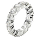 Round Cut Lab Grown Diamond Eternity Ring in 14k White Gold (5 cttw FG/VS2)-4