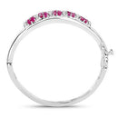 6.65 Carat Genuine Ruby and White Topaz .925 Sterling Silver Bracelet-2