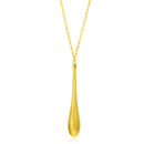 14k Yellow Gold Teardrop Shape Long Pendant-1