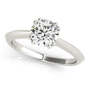 14k White Gold Double Prong Set Solitaire Diamond Engagement Ring (1 cttw)-1