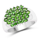 1.93 Carat Genuine Chrome Diopside .925 Sterling Silver Ring-1