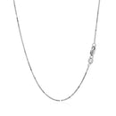 14k White Gold Classic Box Chain 0.7mm-3