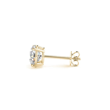 4 cttw Certified IGI Lab Grown Round Diamond Stud Earrings 14k Yellow Gold (G/VS2) - 0