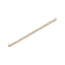 14K Yellow Gold 5.0 Cttw Invisible Set Princess-cut Diamond Buckle Link Tennis Bracelet (H-I Color, SI2-I1 Clarity) - Size 7.25"-5