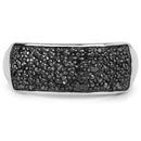 0.43 Carat Genuine Black Diamond .925 Sterling Silver Ring-3