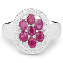 1.54 Carat Genuine Ruby .925 Sterling Silver Ring-3