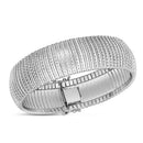 14k White Gold Bold Diamante Flex Bracelet (17.10 mm)-2
