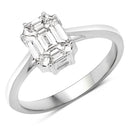 0.48 Carat Genuine White Diamond 18K White Gold Ring-1