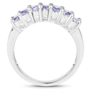 1.19 Carat Genuine Tanzanite .925 Sterling Silver Ring-2