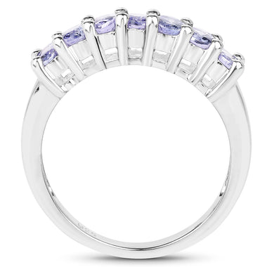 1.19 Carat Genuine Tanzanite .925 Sterling Silver Ring - 0