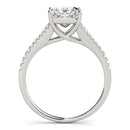 14k White Gold Princess Cut Split Shank Diamond Engagement Ring (1 1/8 cttw)-2