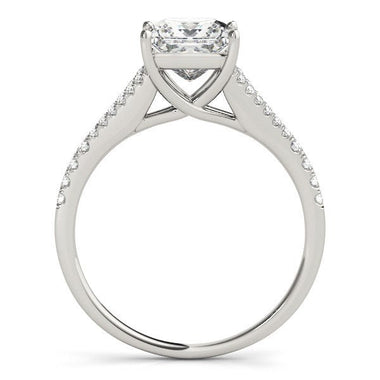 14k White Gold Princess Cut Split Shank Diamond Engagement Ring (1 1/8 cttw) - 0