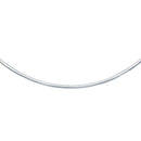 14k White Gold Chain in a Classic Omega (3 mm)-1