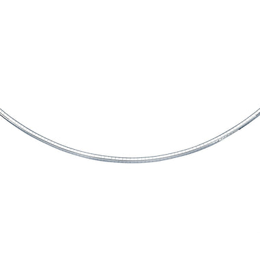 14k White Gold Chain in a Classic Omega (3 mm)