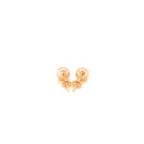 14k Rose Gold Ball Earrings with Faceted Texture-3