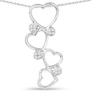 0.07 Carat Genuine White Diamond .925 Sterling Silver Pendant-1