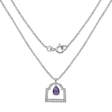 10.70 Carat Genuine Amethyst .925 Sterling Silver Pendant - 0