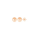 14k Rose Gold Ball Earrings with Faceted Texture-1