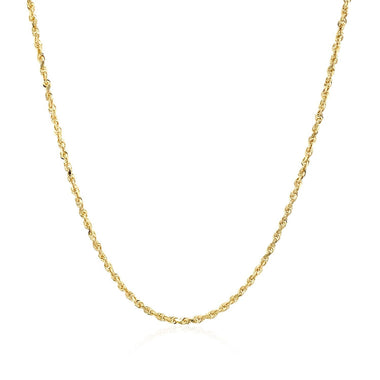 10k Yellow Gold Solid Diamond Cut Rope Chain 1.4mm - 0